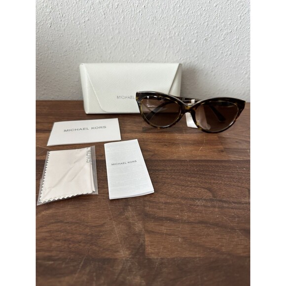 Michael Kors Makena Women's Tortoise Cat Eye Sunglasses MK2158 NWT $140 55mm - Picture 1 of 12